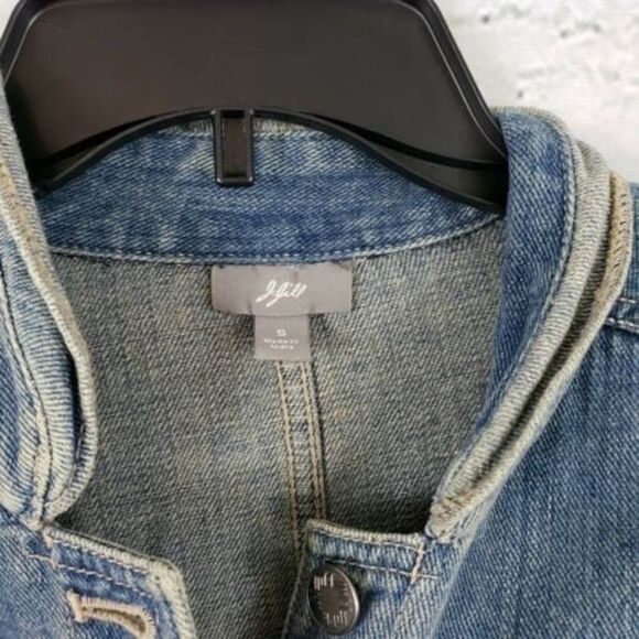 J Jill Denim Jacket button up long sleeve size small cotton - Picture 7 of 7